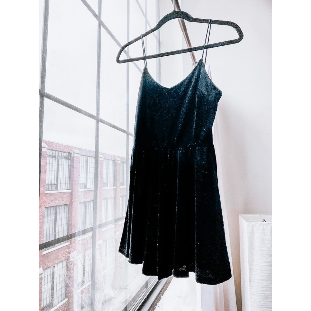 Black suede romper